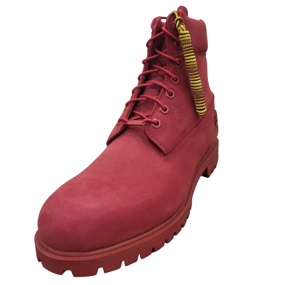 Timberland 6 Inch Premium Waterproof Boot Triple Red Mens New TB0A61Z2F41 - Picture 7 of 10